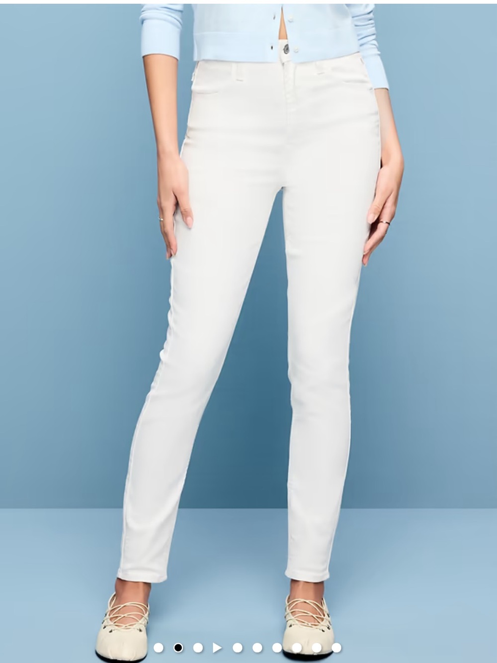 Old Navy White High-Rise Skinny Jeans
